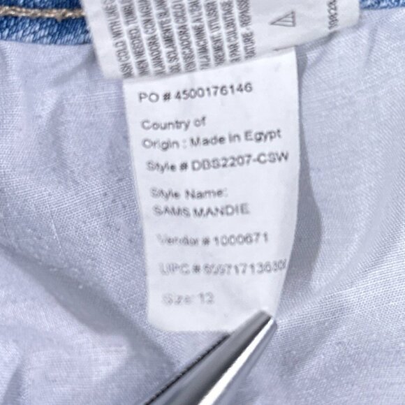 Bandolinoblu Mandie Textured‎ Straight Leg Stretch Jeans Size 12 - Picture 12 of 16